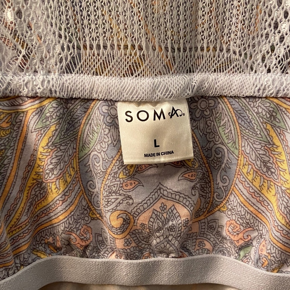 Soma  night gown in cool nights Paisley fabric size L - Picture 6 of 8